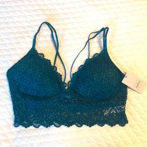 NWT Auden lacy bralette (teal green)